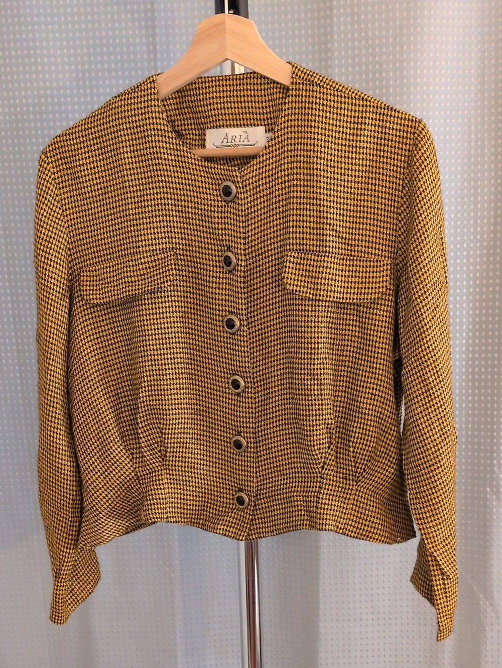 Aria Houndstooth Blouse